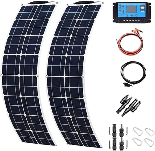 Kit solar monocristalino 800W de 12V-24V con controlador 40A para autocaravanas y barcos