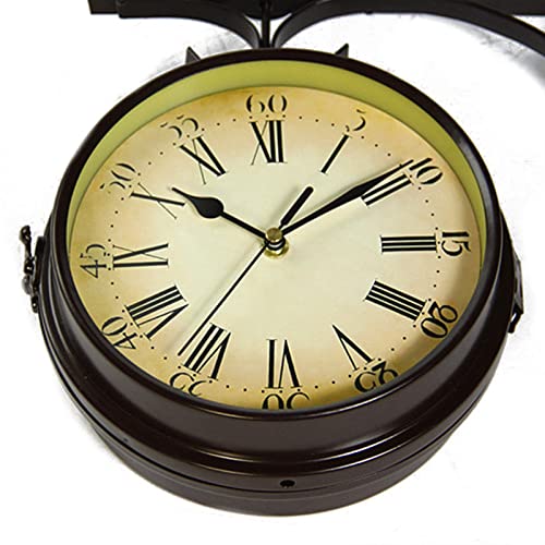 GeRRiT Double Side Wall Clock European Style Iron Retro Creative Home Decor Wall Clock Time Set for Both Sides European vintage clock Easy To Hang steampunk buy now online GeRRiT Double Side Wall Clock European Style Iron Retro Creative Home Decor Wall Clock Time Set for Both Sides European vintage clock Easy To Hang steampunk buy now online