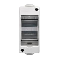 Vista 1 de Caja de protección de distribución de ABS IP65, caja de distribución de disyuntor impermeable de 2 vías, caja de distribución de 2 rieles DIN Caja