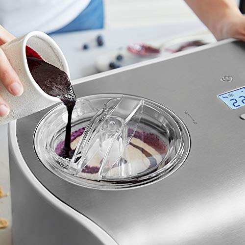 SPRINGLANE Eismaschine Elli 1,2 L mit selbstkühlendem Kompressor 135 W inkl. Aufbewahrungsbehälter 2er-Set, Eiscrememaschine aus Edelstahl mit entnehmbarem Eisbehälter, inkl. Rezeptheft – Bild 5