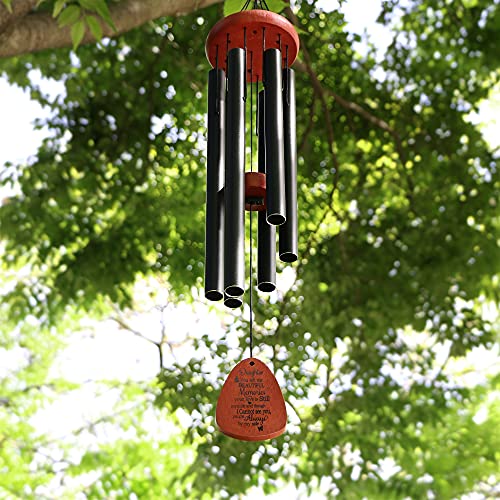 Image of Memorial Wind Chimes Sympathy Gifts for Loss of Daughter Rememberance in Memorial Loss of Daughter Large Angel Windchimes Outside Outdoor Garden