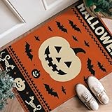 Thème et éléments de design : Halloween avec des icônes principales telles que citrouille, chauve-souris et crâne, créant une ambiance festive.