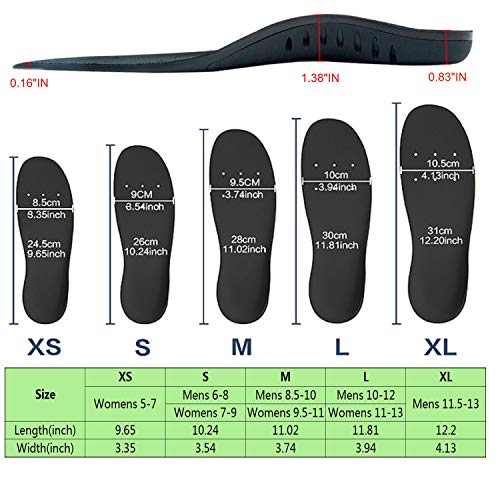 Image of Plantar Fasciitis Arch Support Shoe Inserts Women & Men - Insoles Orthotic Inserts for Flat Feet, Cushioning Shoe Insoles for Foot Pain, Running, Heel Spurs, Arch Pain High Arch - Boot Insoles