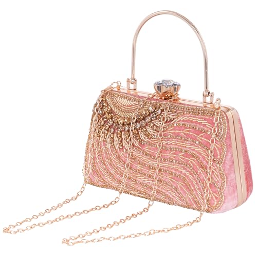 Image of SEA MOUNT Handicraft Hand Embroidered Box Clutch sling Bag Purse for Bridal, Casual, Wedding Bag for Women & Girls