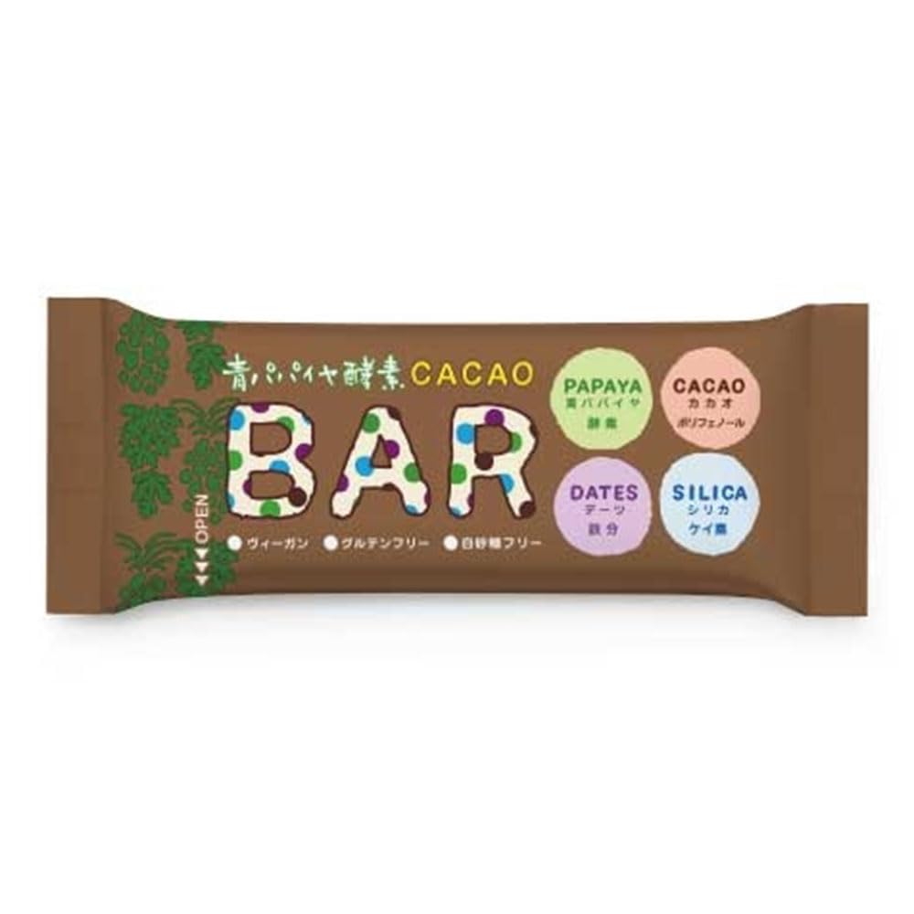 酵素 FLORA カカオフレーバー 60袋入り Amazon.co.jp: 青パパイヤ酵素入 CACAO BAR×12本セット カカオバー