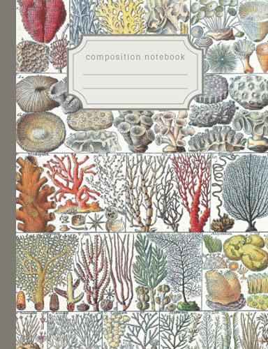 Vintage Ocean Coral Composition Notebook: Stationery gift for nature lovers, students marine biologists and divers image 2
