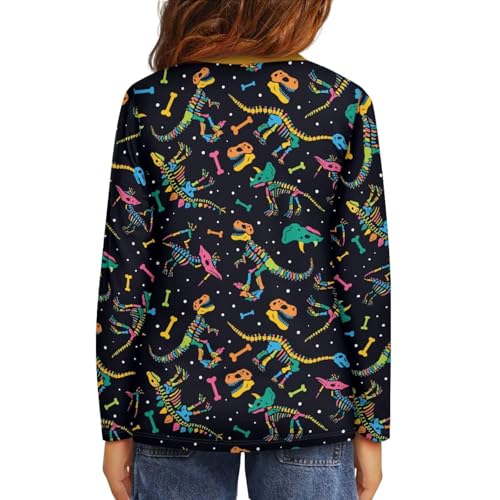 Image of Uourmeti Long Sleeve Tops for Boys Graphic T Shirts Teen Girls Active Pullover Tees