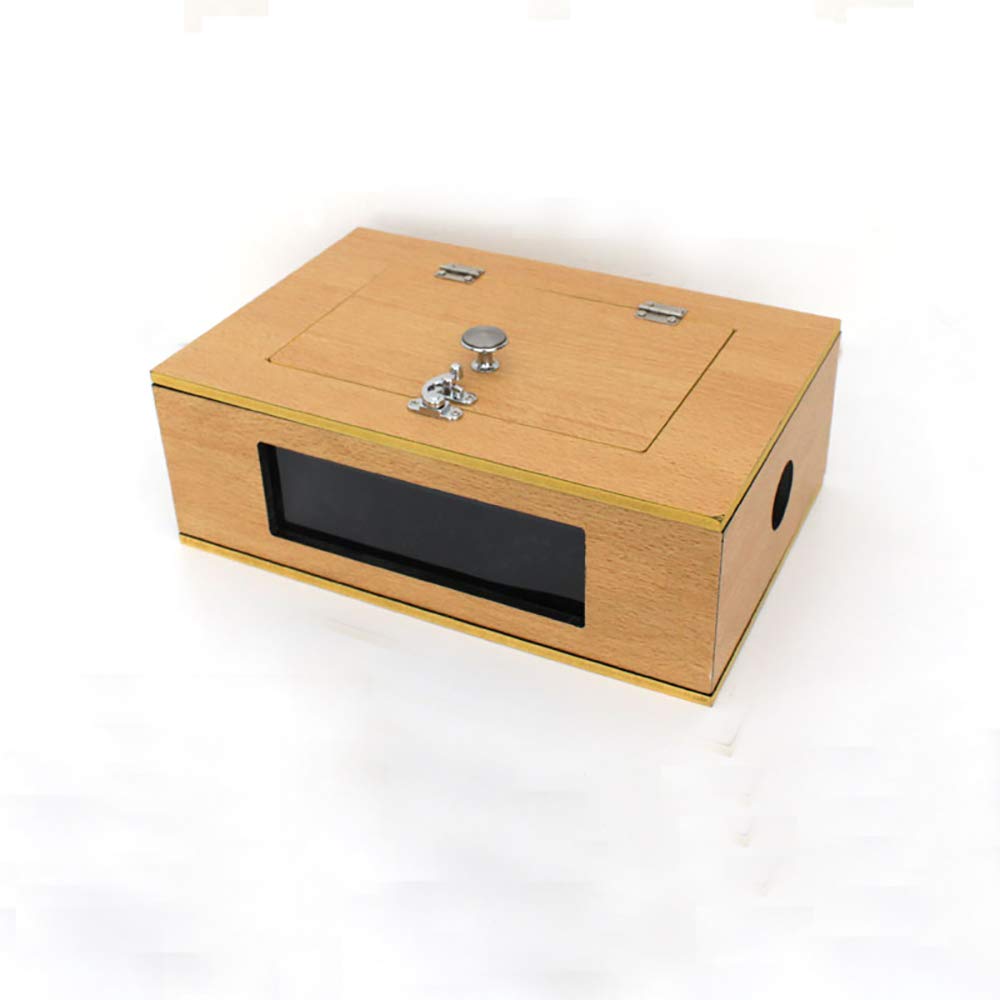 ZQION Magic Tricks See Thru Tip-Over Box (drewniane) pudełko na gołębie odwrócone znikające małe zwierzę pudełko magik rekwizyty iluzje sceniczne magiczna sztuczka