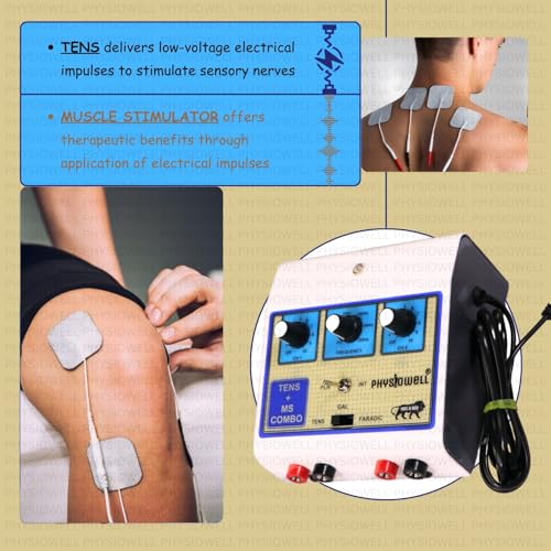 Image of Physiowell Mini Tens+Ms Transcutaneous Electrical Nerve Stimulation With Muscle Stimulator-VARIATION (Self Adhesive pad)