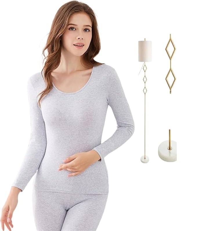 Womens Thermal Body Warmer Set | Full Sleeve Top & Bottom Set for Women | Ultra Soft Winter Inner Wear (Set of 1)