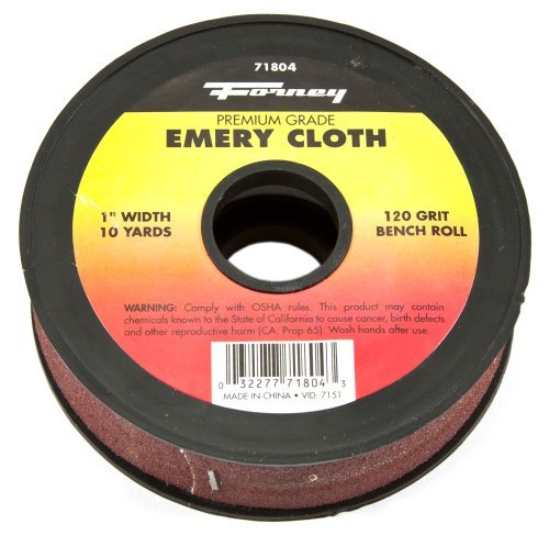 Forney 360 in. L x 1 in. W 120 Grit Fine Emery Sandpaper 1 pk