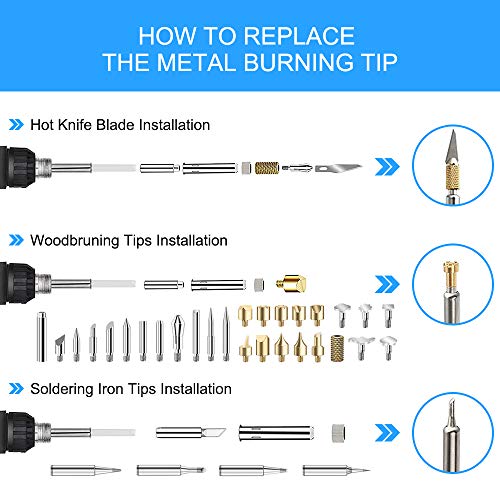 Wood Burning Kit, Professional Kit Wood Burning Tool Kits For All Skill Sets, Pyrography Pens For Carving Soldering Wood Crafts And Signs #TOP2