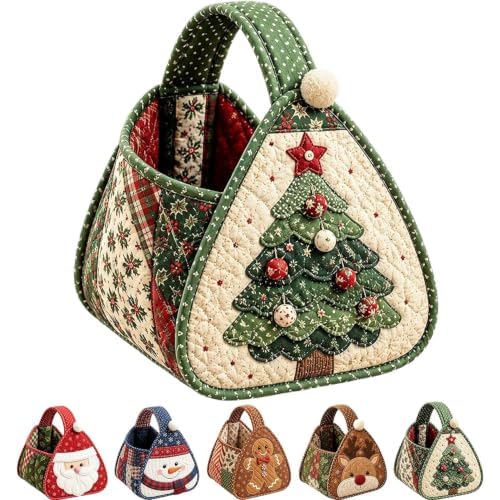 Christmas Character Quilted Carry Basket DIY Fabric Sewing Kit