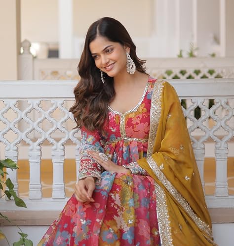 Image of Fashion Basket Georgette Anarkali Kurta for Women