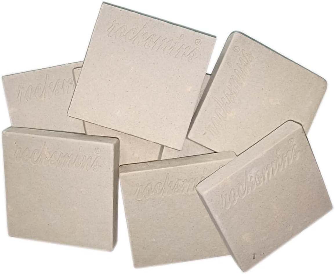 rocksmins Streak Plate for Minerals Streak Test & Mohs Hardness Test 10 Pcs White, for Kid