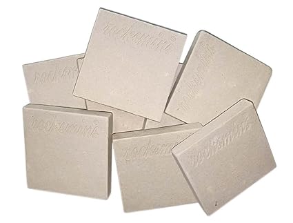 Rocksmins Streak Plate for Minerals Streak Test & Mohs Hardness Test 10 Pcs White