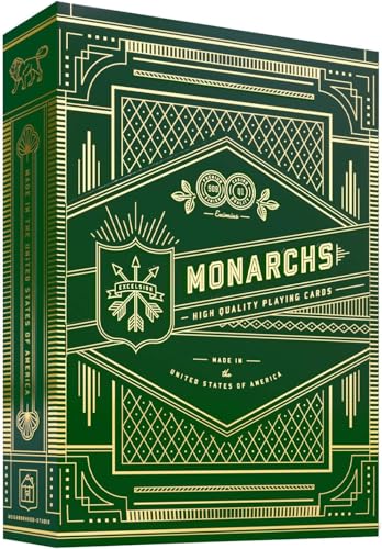 Generico Theory11 Monarchs - Cartas de juego de alta calidad, color verde, fabricadas en Estados Unidos