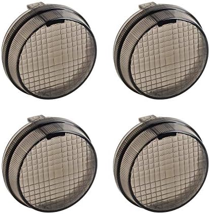 NTHREEAUTO 4PCS Smoked Turn Signal Lens Cover Front Rear Compatible with Kawasaki Vulcan 2000 1600 Classic/Nomad Honda Shadow Cruisers