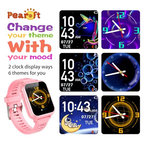 Girl Gifts Age 6 7 8 9 Kid Smart Watch: Presents for 6-10 Year Old Girls Kids Learning Watch Birthday Gift for 7 8 9 10 Year Old Girls Toy Reminder Game Watch for Kids Age 10-12 Girl Pink (Pink)4