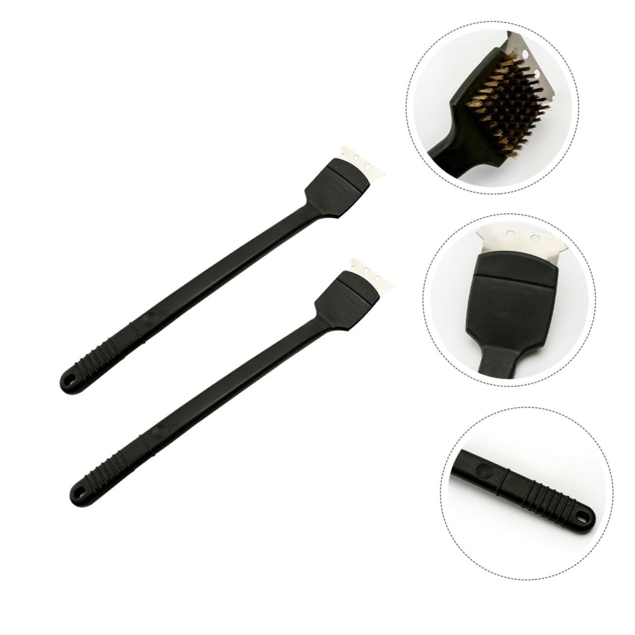 BUTIFULSIC 2pcs Steel Wire Cleaning Brush Easy Grill Brush for Birdcage Long Handle Metal Wire