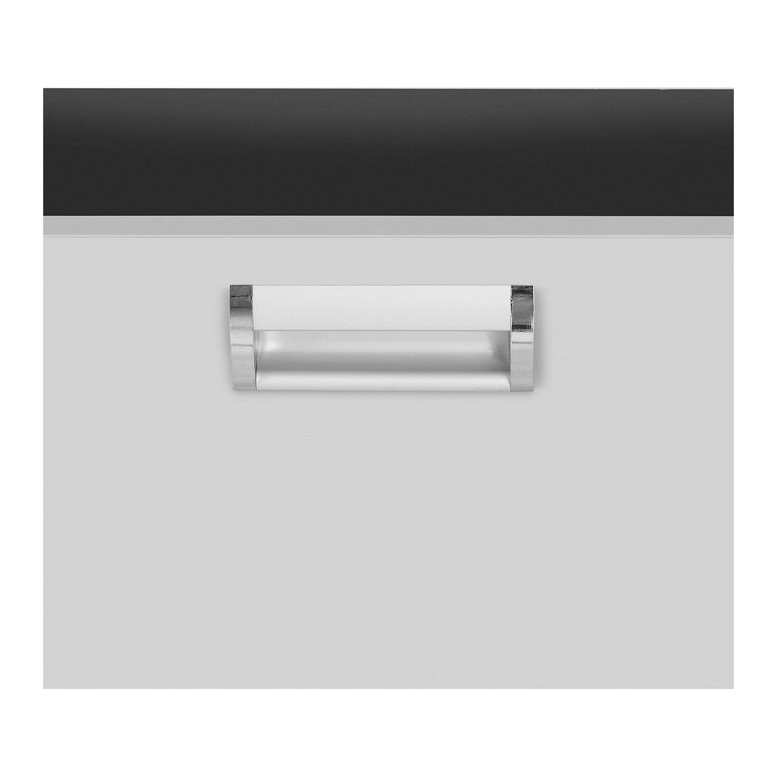 Skyrainbow Werkkast met schuifdeuren en ladeblok links, 1600 x 700
