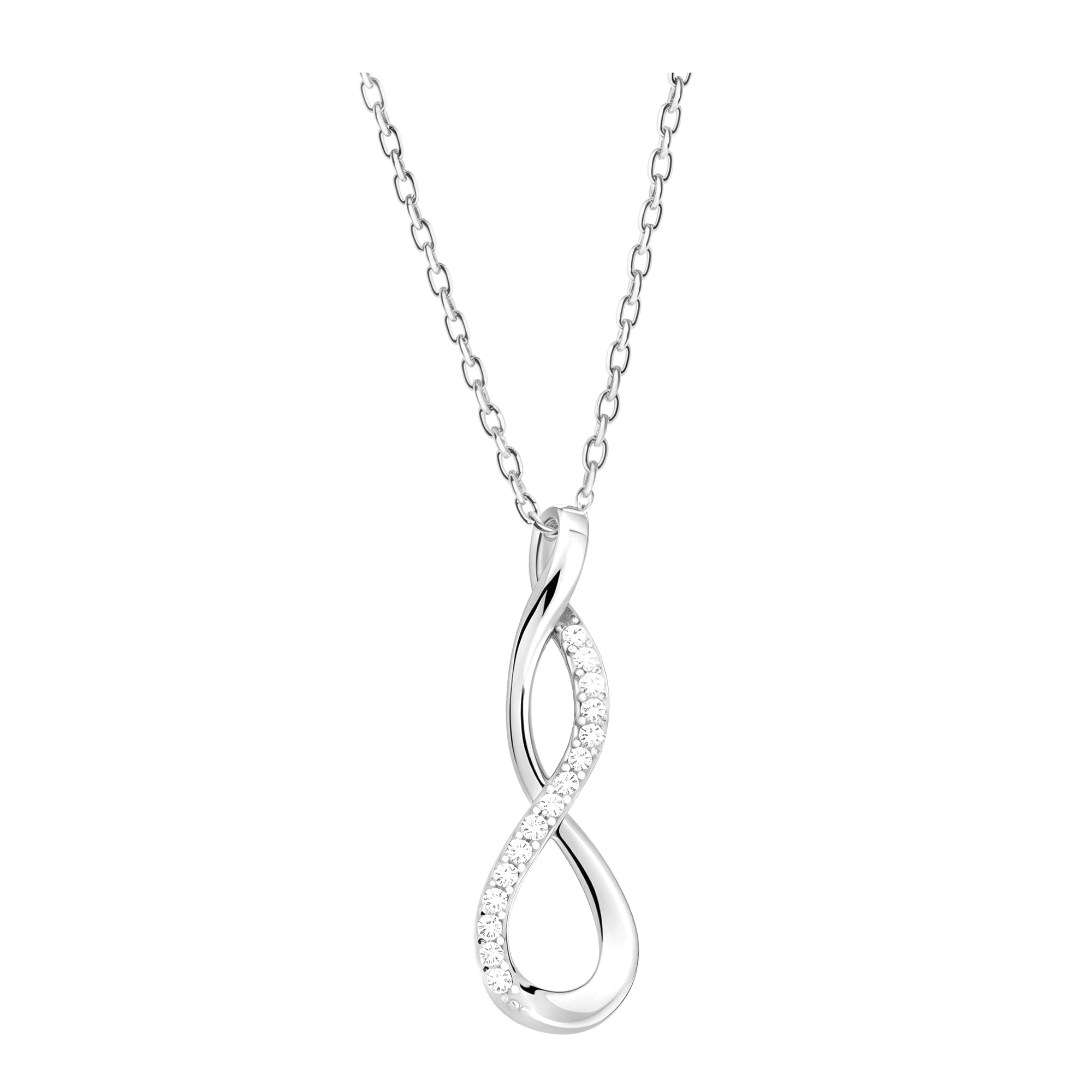 Sofia Milani - Collana da Donna in Argento 925 - Con Pietra Zircone - Ciondolo ad Infinito