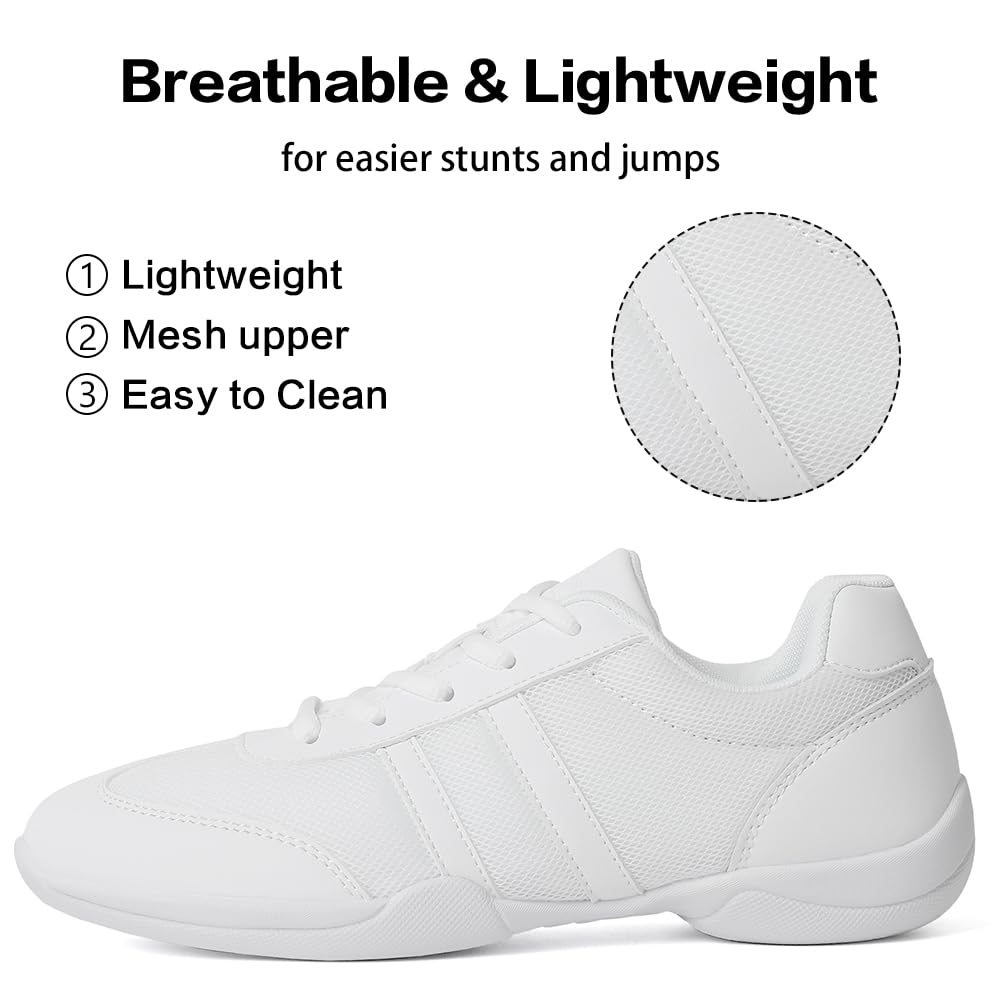 CADIDL Cheer Shoes Damen Weiß Cheerleading Tanzschuhe, Ld24-women