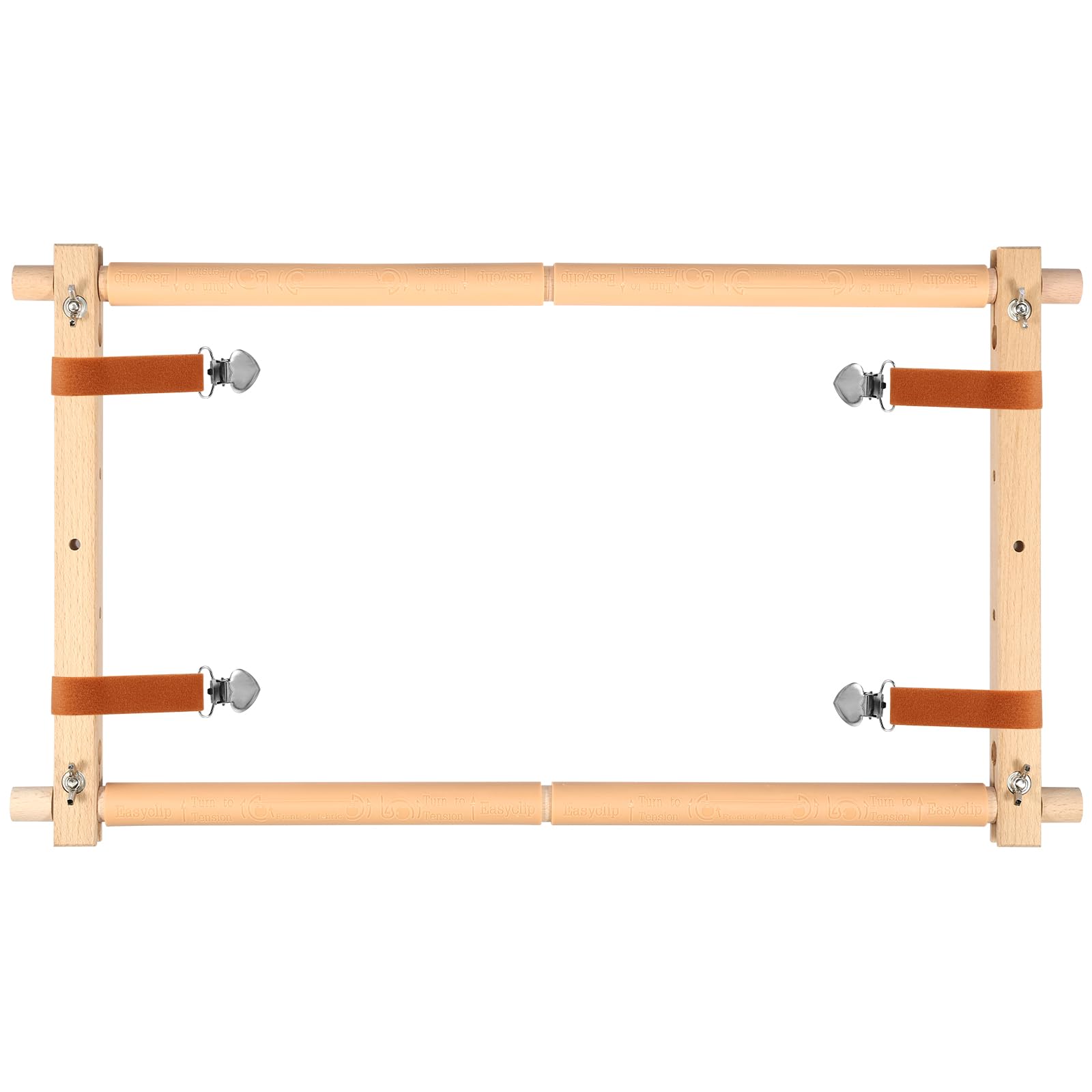 Embroidery Scroll Frame, Wooden Cross Stitch Scroll Frame, Rotated Needlepoint Embroidery Tapestry Scroll Frame, Adjustable Needlepoint Stretcher Frame for Embroidery (12 x 21inch)