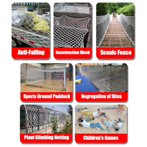 Rede de proteção Rede decorativa branca para varanda grade de escada rede de segurança infantil rede