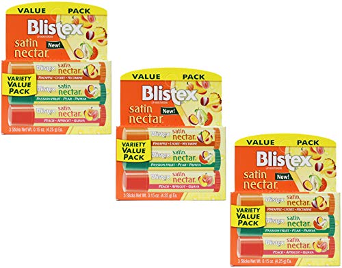 Blistex Satin Nectar Lip Moisturizer Variety Value Pack 0.15 Ounce Each (3 Pack) #TOP3