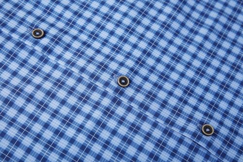 Alex Vando Mens Button Down Shirts Wrinkle Free 4-Way Stretch Print Business Casual Shirt
