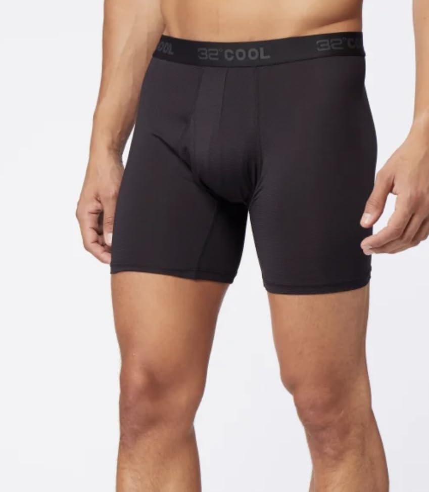 Men's Boxer Brief, Comfort Mesh, 3-Pack, Black, Large, Quick Dry Nylon with Anti-Odor3