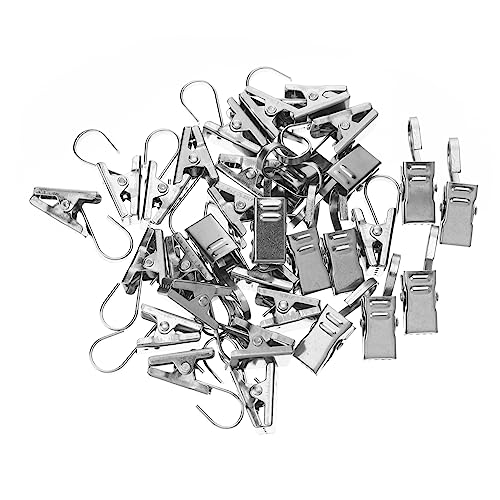 ABOOFAN 1set Curtain Clips Curtain Hooks for Use and Simple Design 30pcs