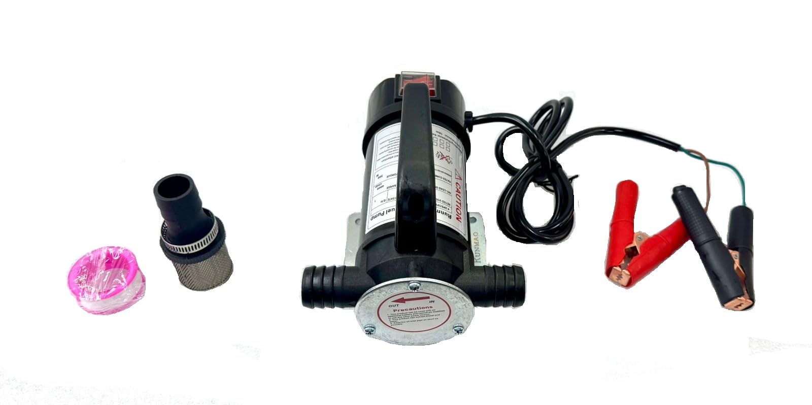 asian pumps multifunction 300w self priming water pump, 12 volt dc solar or battery operated 45l/min suitable for transferring water, diesel, head 8-10 mtr, suction 12ft continuous use 30 mins