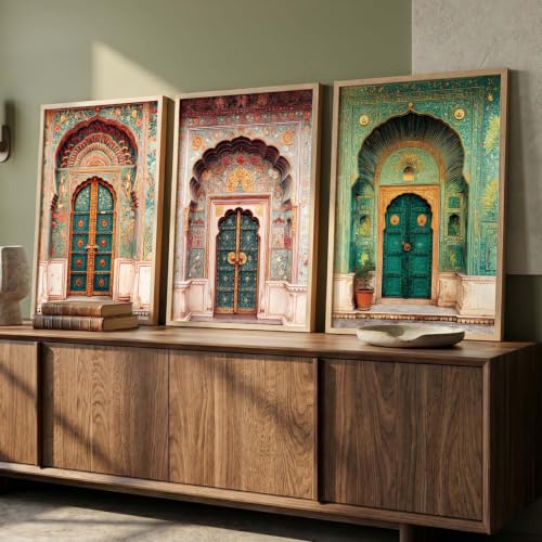 Image of kotart Indian Art Traditional Paintings for Living Room | Framed Wall Painting for Home Room Bedroom Office Wall Decor | Wall Poster With frames Set of 3 (10X13 inch)