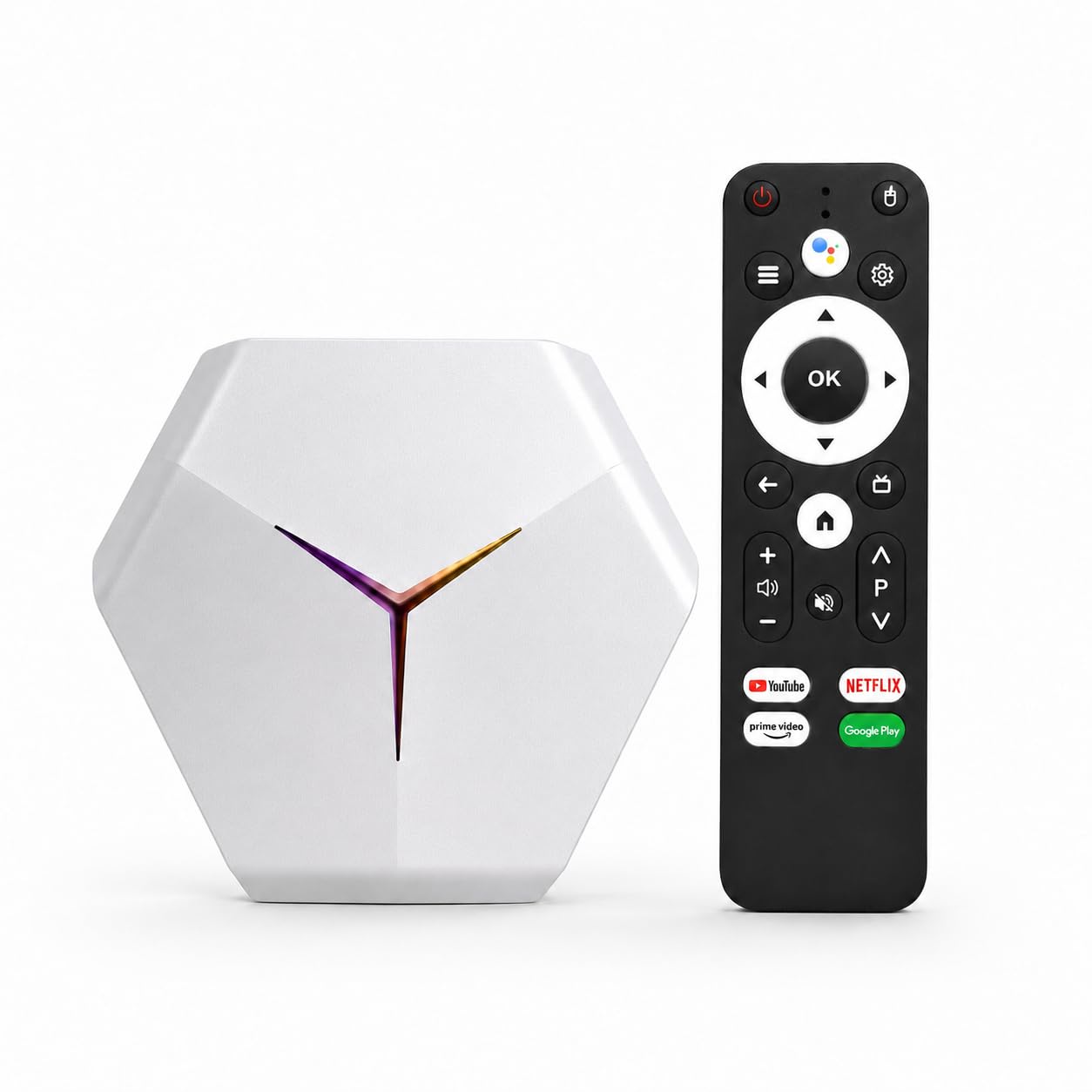 Boîtier TV Android 4Go RAM 32Go ROM 4K UHD Wi-Fi6 processeur à Quatre cœurs