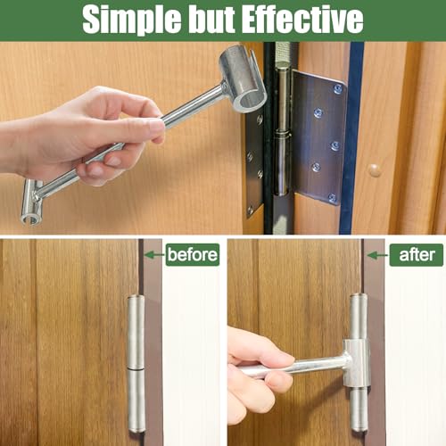 Image of Door Hinge Adjustment Tool, Hinges Gap Adjusting Wrench, Repair Spanner, Door Hinge Cut Out Tool for Flag Hinge, Perfect for Precise Door Alignment (14mm-18mm)