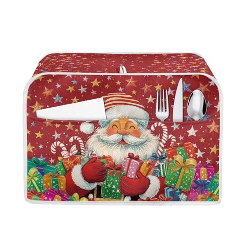 HUISEFOR Red Toaster Cover, Dust Protection, Anti-scratch, Kitchen Appliance Cover, Compatible with 2 Slice Toaster