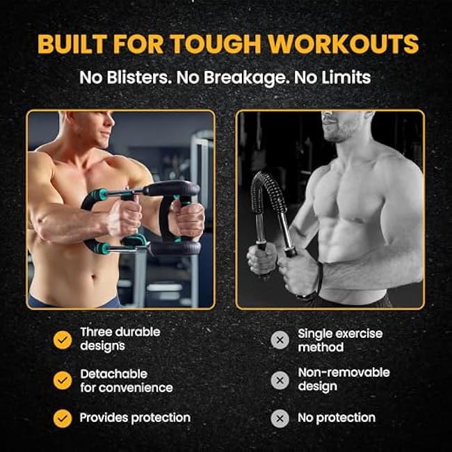 Twister Arm Trainer for Men & Women ¨C 60¨C90 lbs Resistance with Adjustable Hand Grip Strengthener ¨C Upper Body Workout & Fitness Equipment ¨C Includes Travel Bag