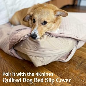 Dog Bed Liner - USA Based - Premium Durable Waterproof Heavy Duty Machine Washable Material with Zipper Opening - 2 Year Warranty - Large - Tan Dog Bed Liner – USA Based – Premium Durable Waterproof Heavy Duty Machine Washable Material with Zipper Opening – 2 Year Warranty – Large – Tan