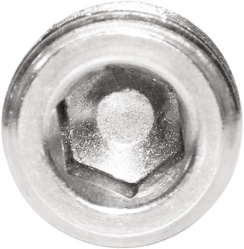 Miniatura 3 de JoyTube Tapón de tubo NPT de 14 de pulgada, rosca macho de acero inoxidable, cabeza hexagonal interna avellanada (paquete de 6)