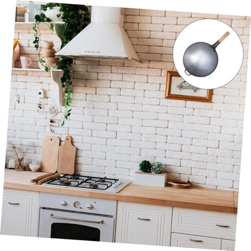 Wok de hierro con mango de madera Magiclulu miniatura 4