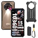 Ulefone Armor X16 Rugged Smartphone, 10360mAh 33W AI Phone, 48MP+20MP Night Vision, 128GB/2TB, MTK G91, Android 15, 6.56" 3 Card Slots, NFC IP68/69K Waterproof 4G Dual SIM-Free Unlocked Mobile Phones