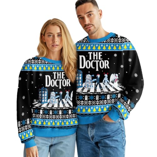 Image of 99TIMORO Funny Ugly Christmas Sweater for Men and Women, Holiday Pullover 2025, Novelty Crewneck Sweatshirt, Festive Gift