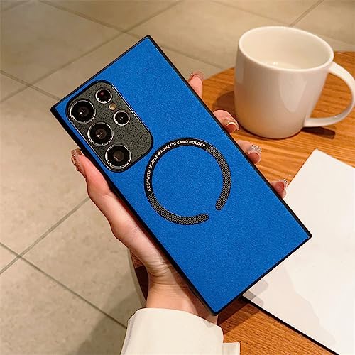 Coque de chargement magnétique pour Samsung S9 Plus, finition élégante bleu nuit