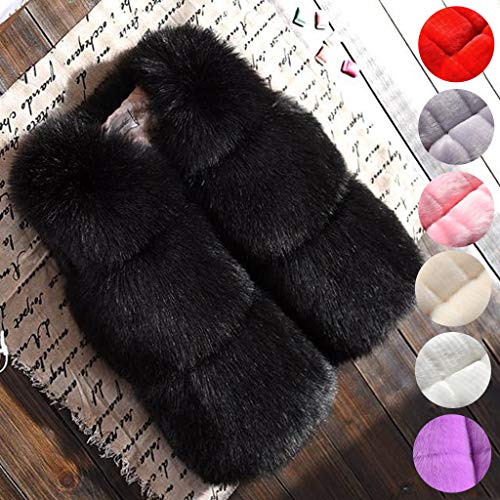 Winter Coats for Toddler Baby Girls Faux Fur Vest Winter Warm Coat Jacket Cute Thick Furry Kids Vest Dress Coat2
