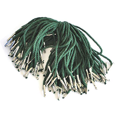 254mm Treasury Tags Metal Ended Green 10' Inch (100)