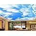 TOKMOCO Custom Ceiling Sky Wall Mural Cloud Self-Adhesive Wallpaper Kids Room Bedroom Living Room Ceiling Backdrop Wall Mural