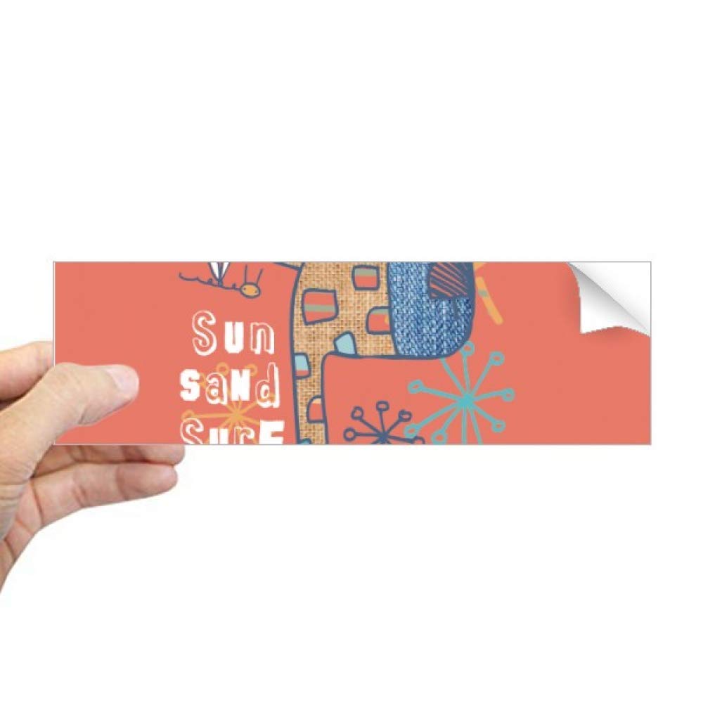 Autocollant fenêtre et pare-chocs girafe rouge idéal pour les voyages en famille