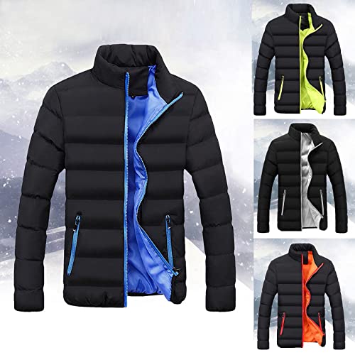 Hoodless Puffer Jacket Men Light Padded Zip Down Jacket Winter Warm Bubble Coat Packable Quilted Jackets3